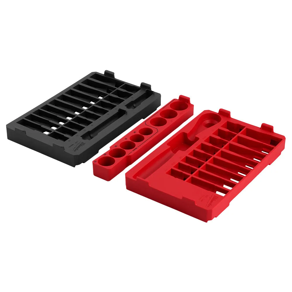 Milwaukee 48-22-9487 47 PC 1/2" Drive Ratchet/Socket Set w/ PACKOUT Organizer