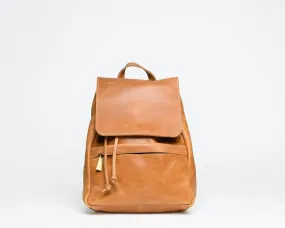 Mini Enku Leather Backpack - Walnut