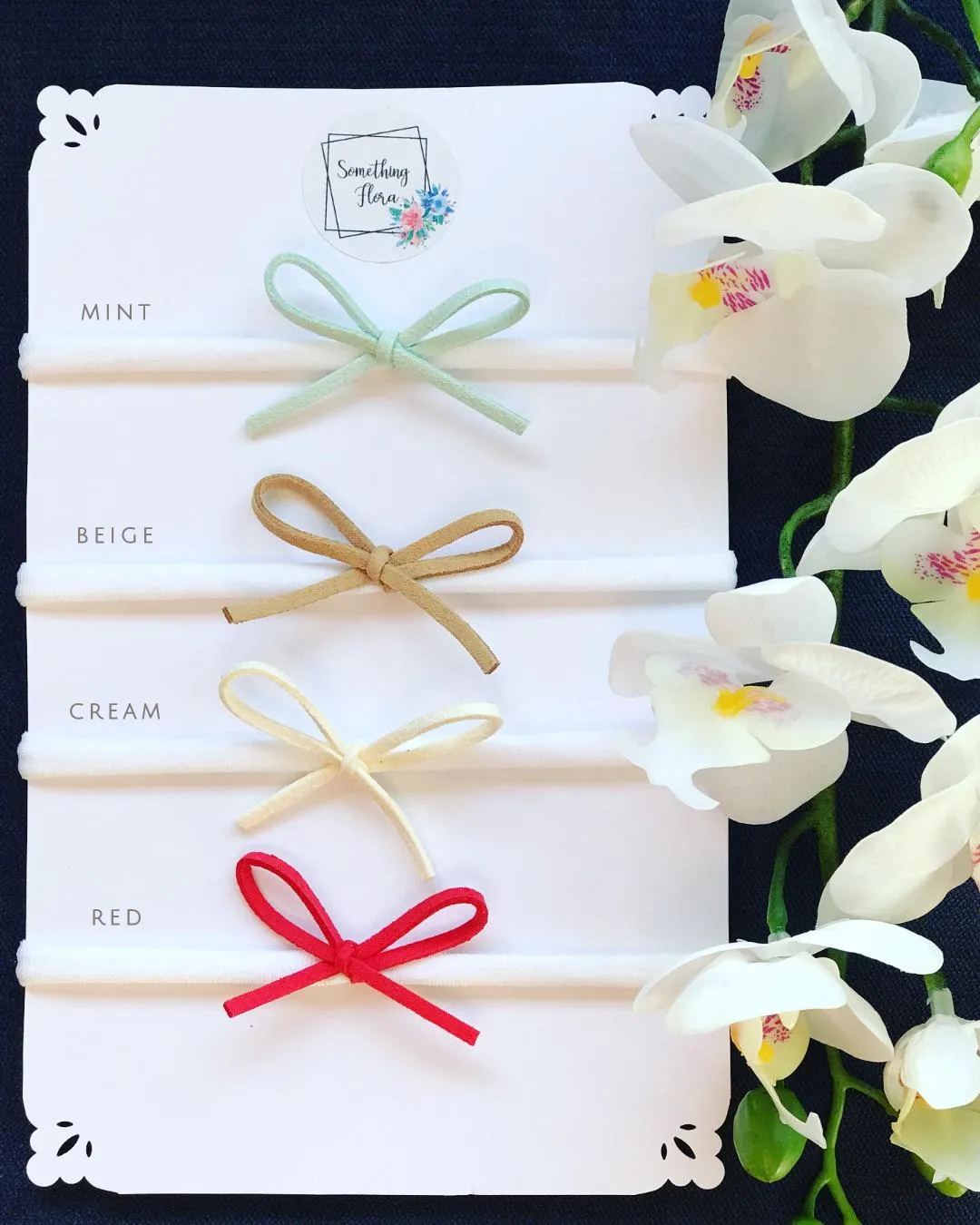 Mini Faux Suede Bow