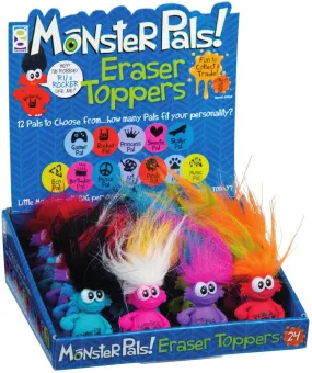 Monster Pals Eraser & Pencil Topper - 48 Units