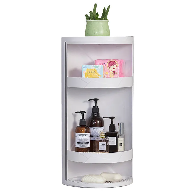 Nailless Multi-function Rotating Punch-Free Firm Shower Corner Shelf