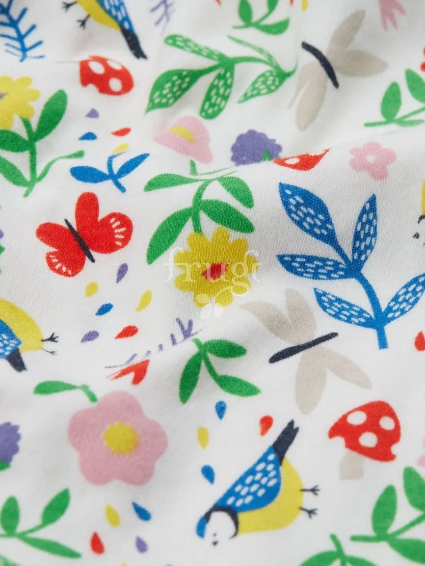 Organic Floral Bird Print Babygrow by Frugi