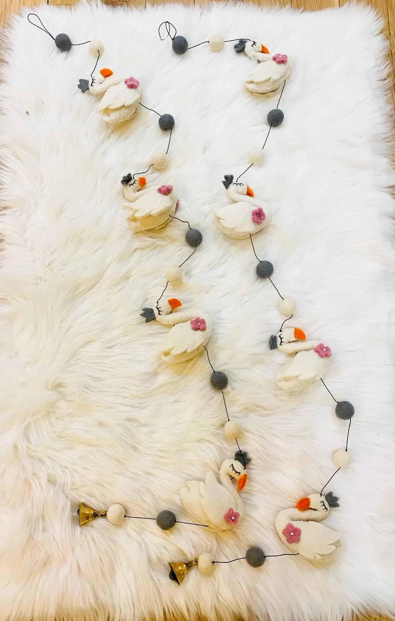 Ostrich Felt Hanging with Bells