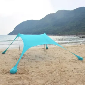 Outdoor Beach Lycra Canopy Camping Tent Sunshade Fishing Tent, Size: 300x300x200cm(Sky Blue)