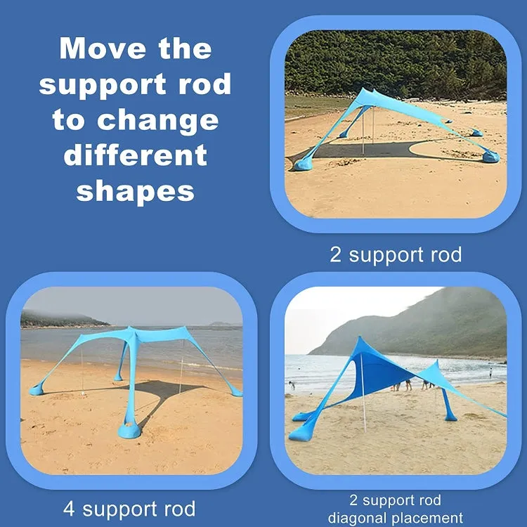 Outdoor Beach Lycra Canopy Camping Tent Sunshade Fishing Tent, Size: 300x300x200cm(Sky Blue)