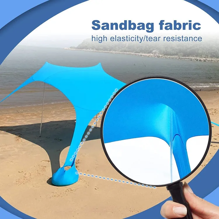Outdoor Beach Lycra Canopy Camping Tent Sunshade Fishing Tent, Size: 300x300x200cm(Sky Blue)