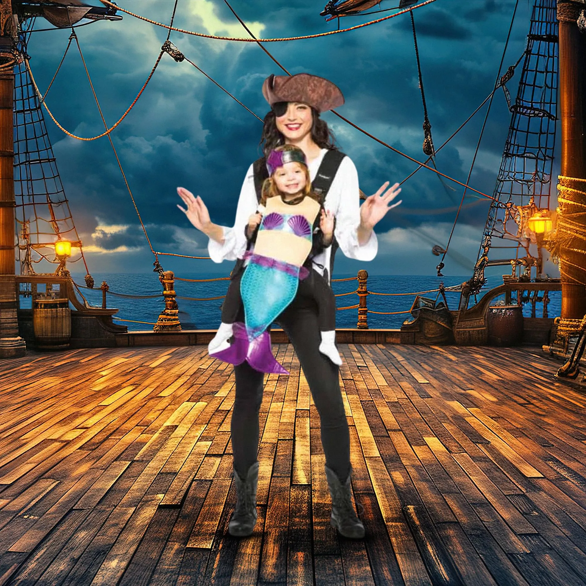Pirate & Mermaid Baby Carrier Costume