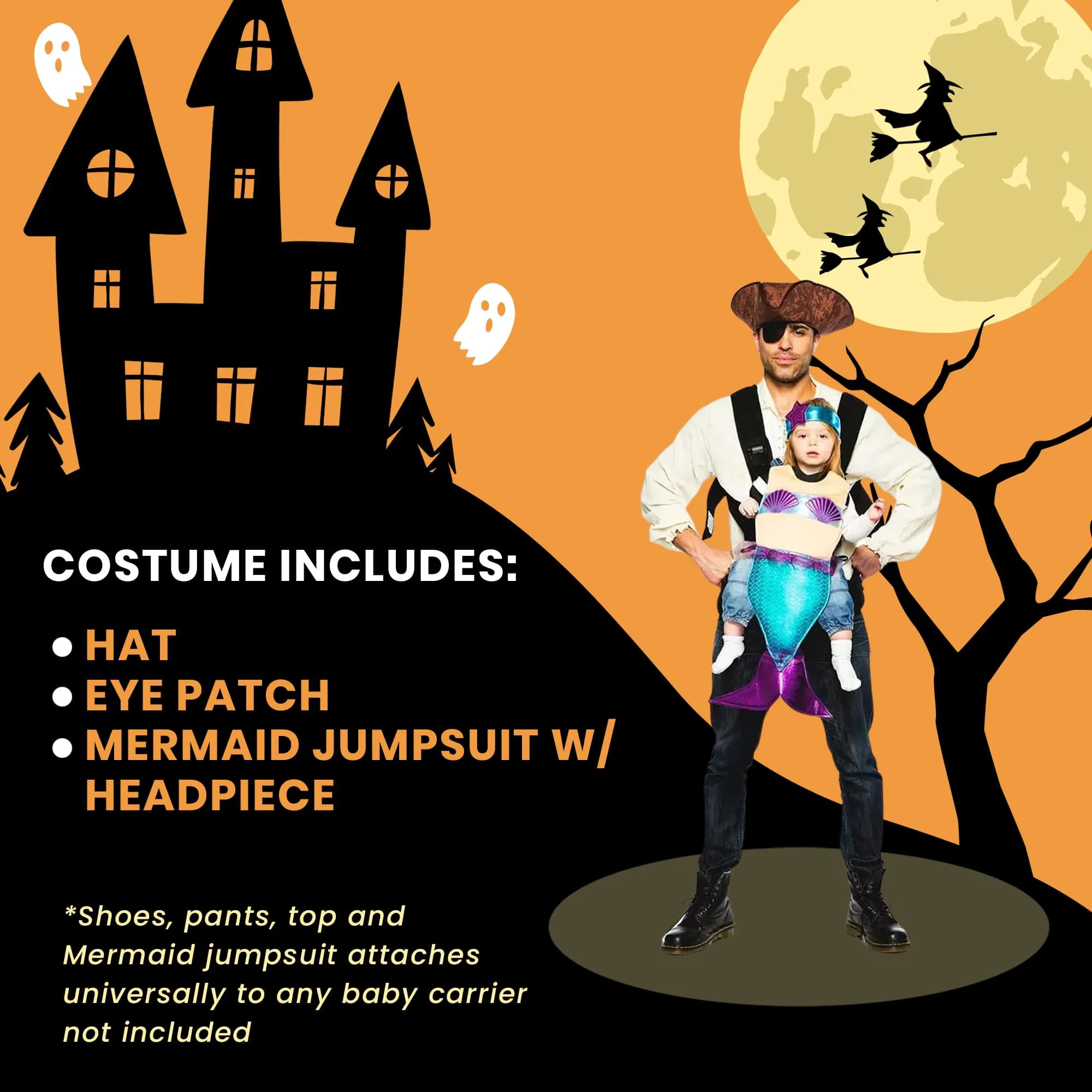 Pirate & Mermaid Baby Carrier Costume