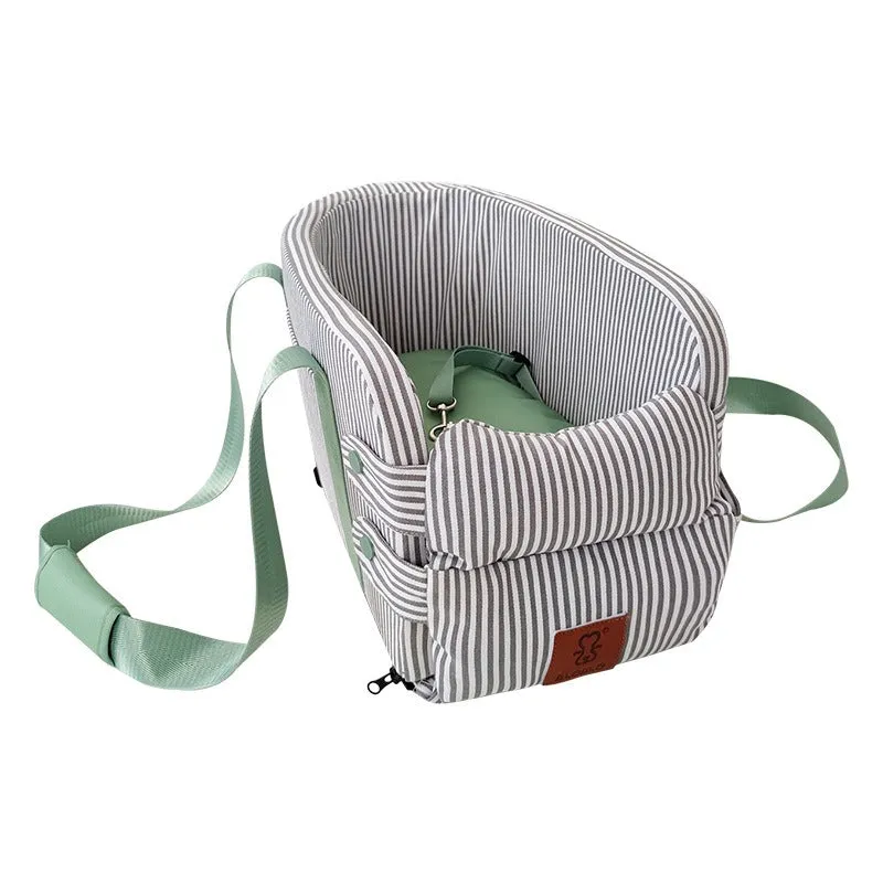 Portable Dog Car Seat with Clip-On Safety Leash