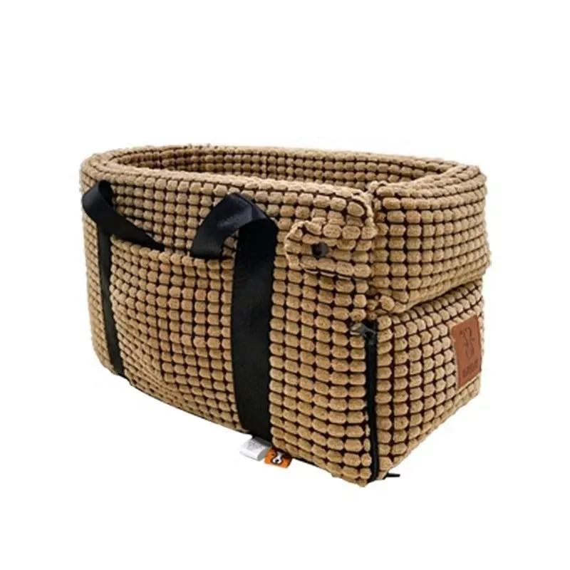 Portable Dog Car Seat with Clip-On Safety Leash