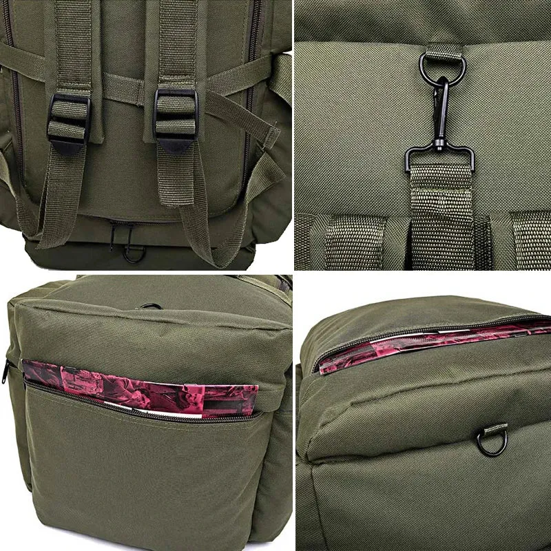 "ExpeditionMax 100L: The Ultimate Army Backpack for Outdoor Adventures and Travel"