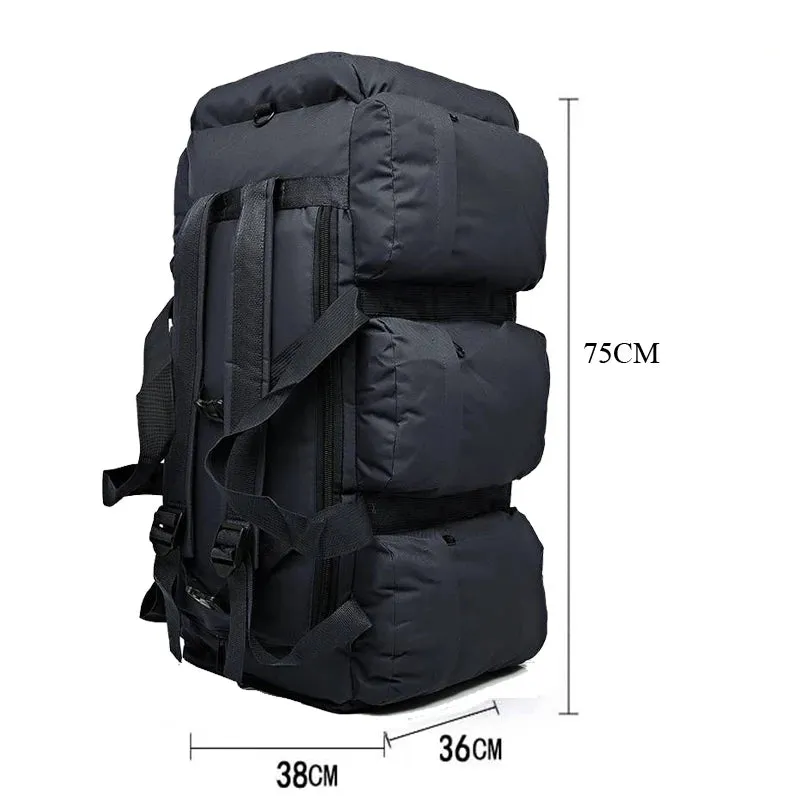 "ExpeditionMax 100L: The Ultimate Army Backpack for Outdoor Adventures and Travel"