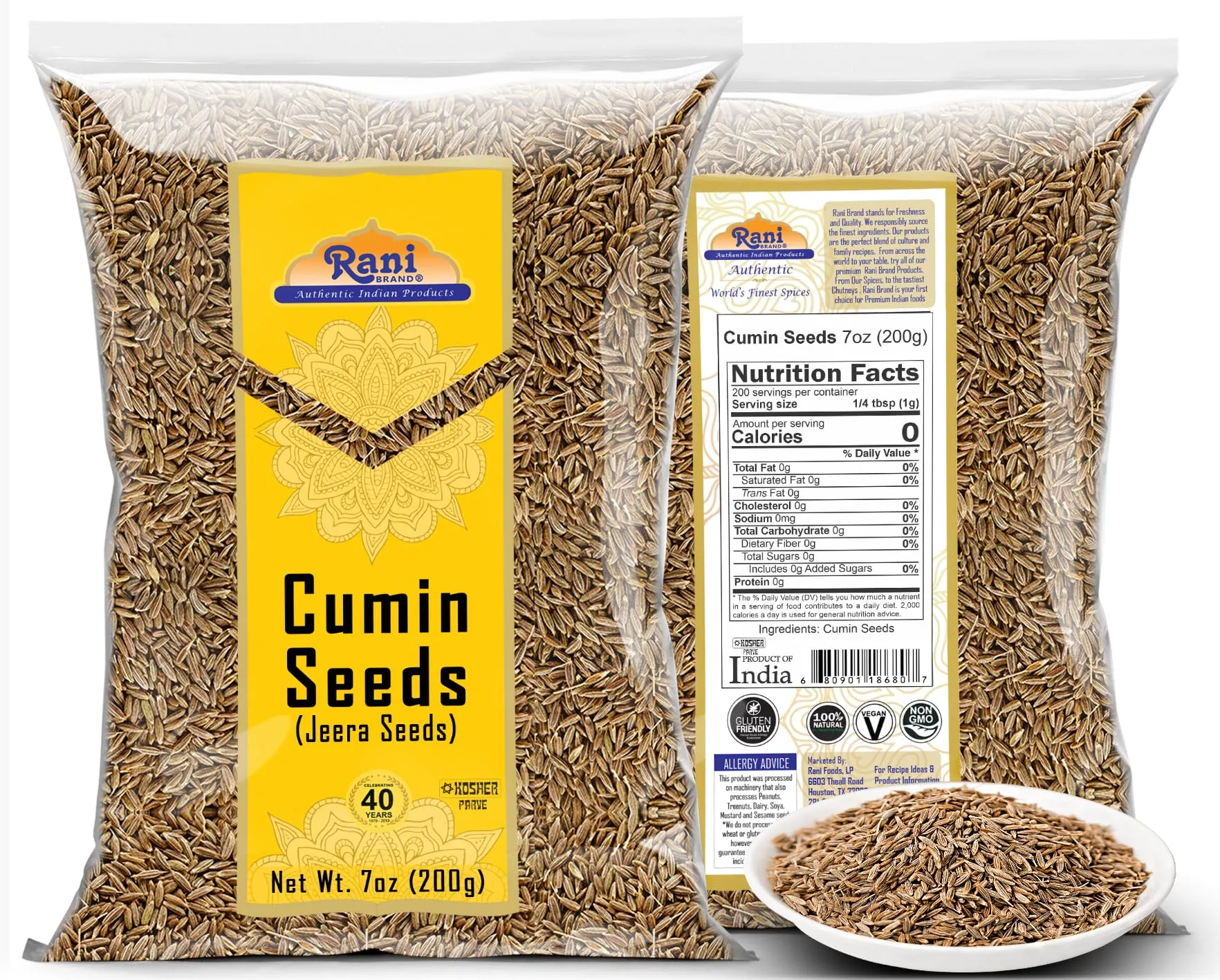 Rani Cumin Seeds Poly {5 Sizes Available}