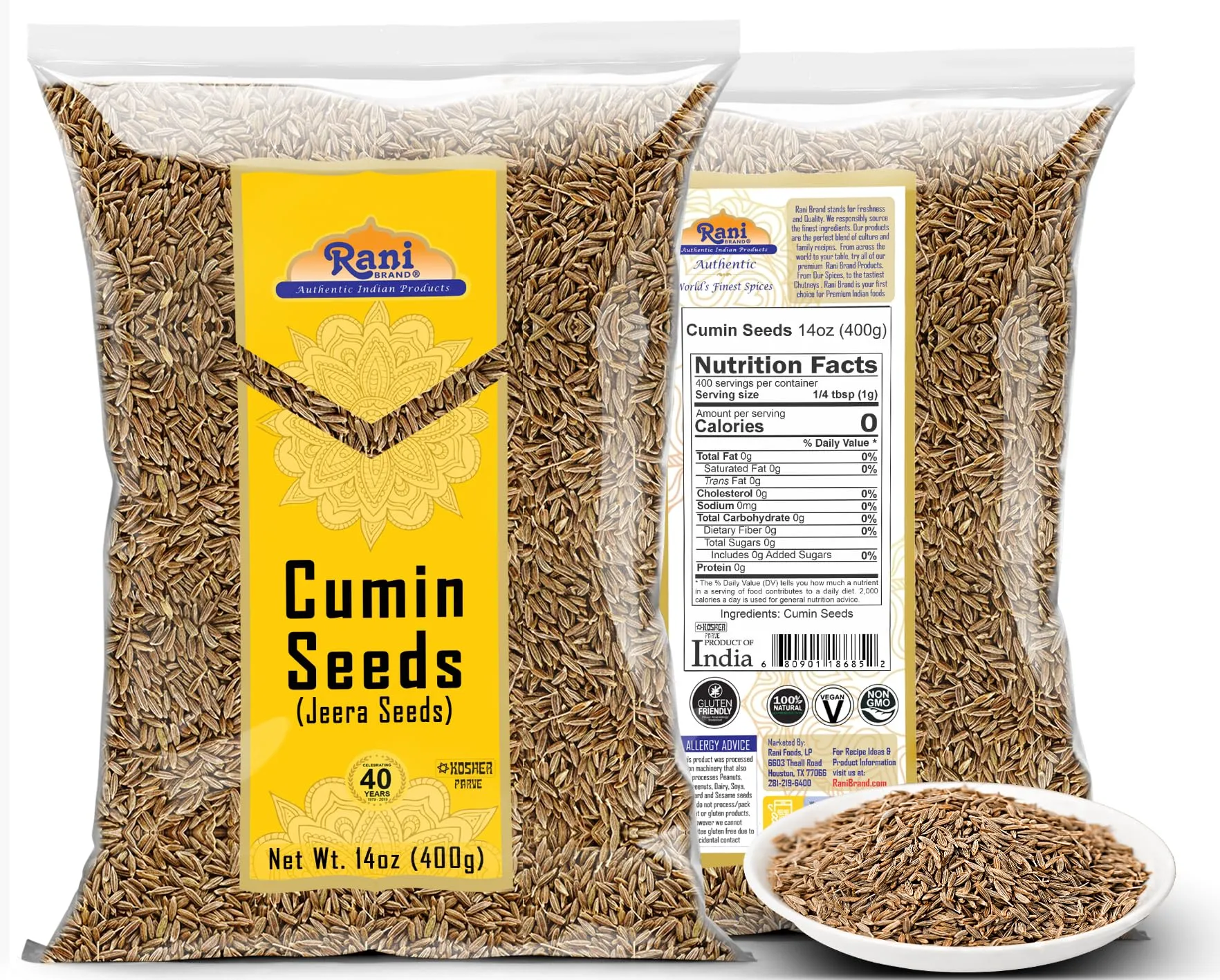 Rani Cumin Seeds Poly {5 Sizes Available}