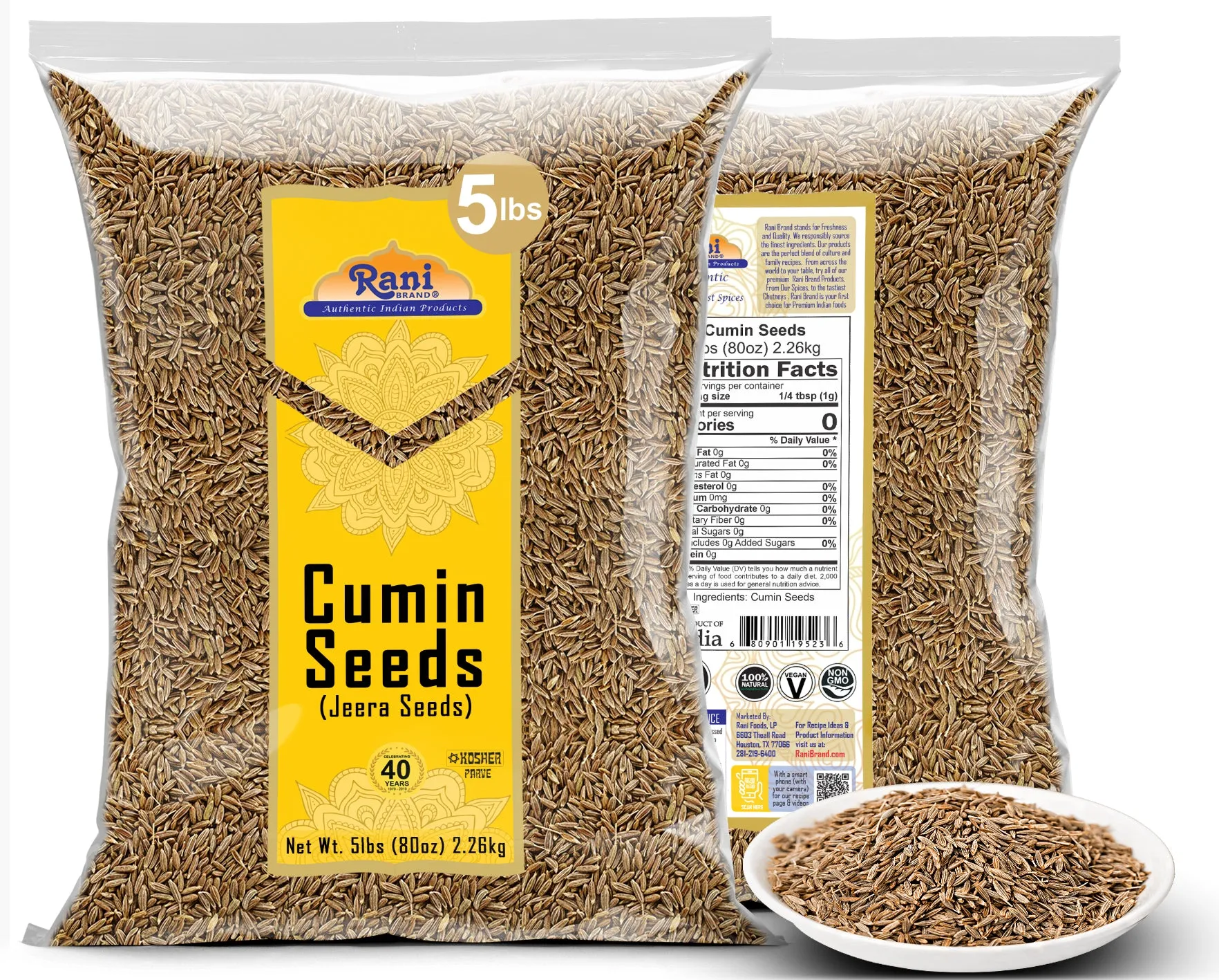 Rani Cumin Seeds Poly {5 Sizes Available}