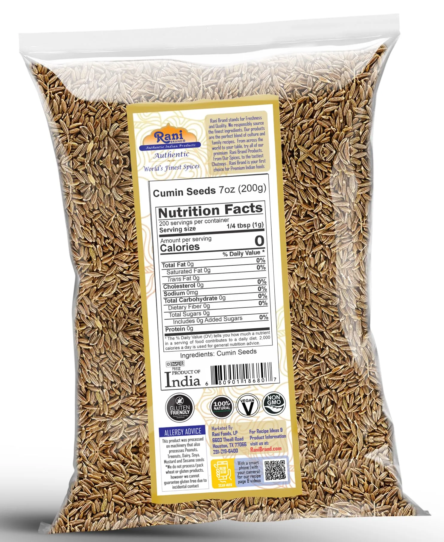 Rani Cumin Seeds Poly {5 Sizes Available}