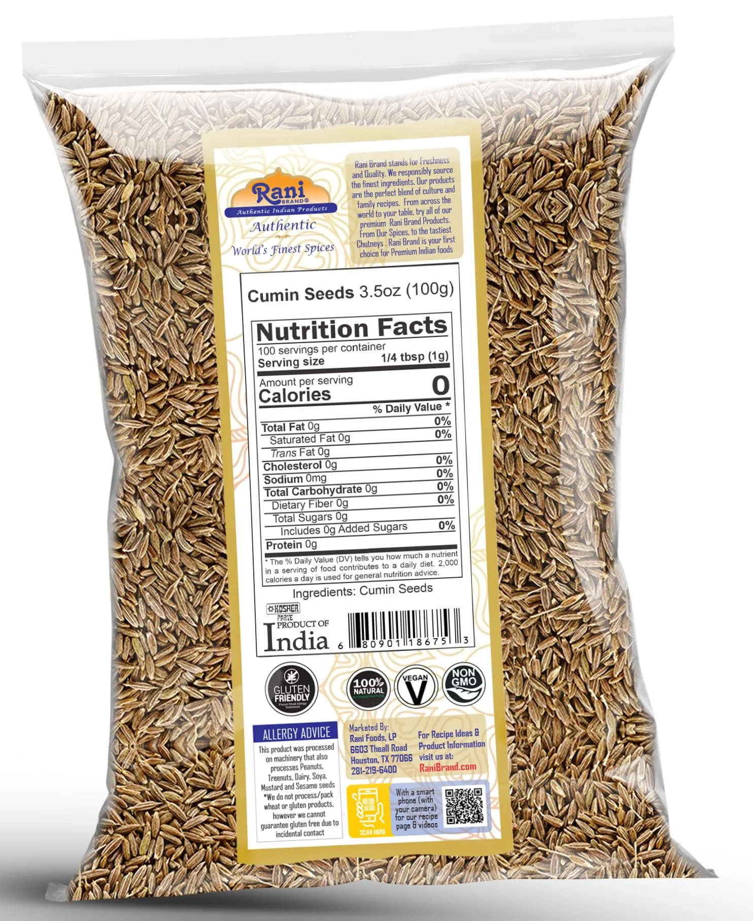 Rani Cumin Seeds Poly {5 Sizes Available}