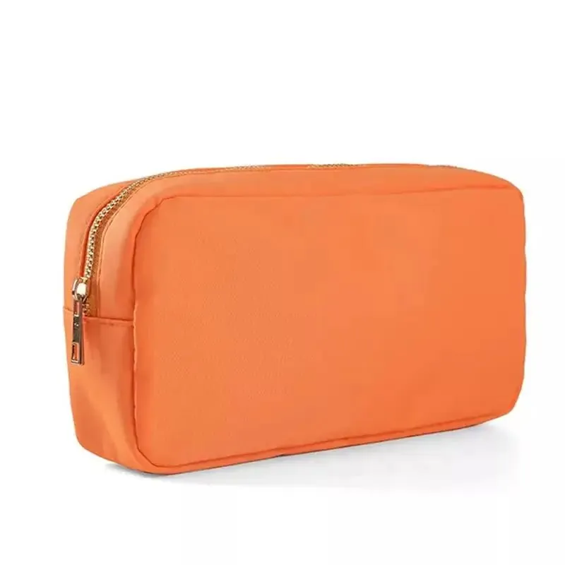 Stock Multi Colors Nylon Pouch Large Cosmetic Bag Zipper Toiletries Organizer Bag For Women Girls Gift Makeup Pouch