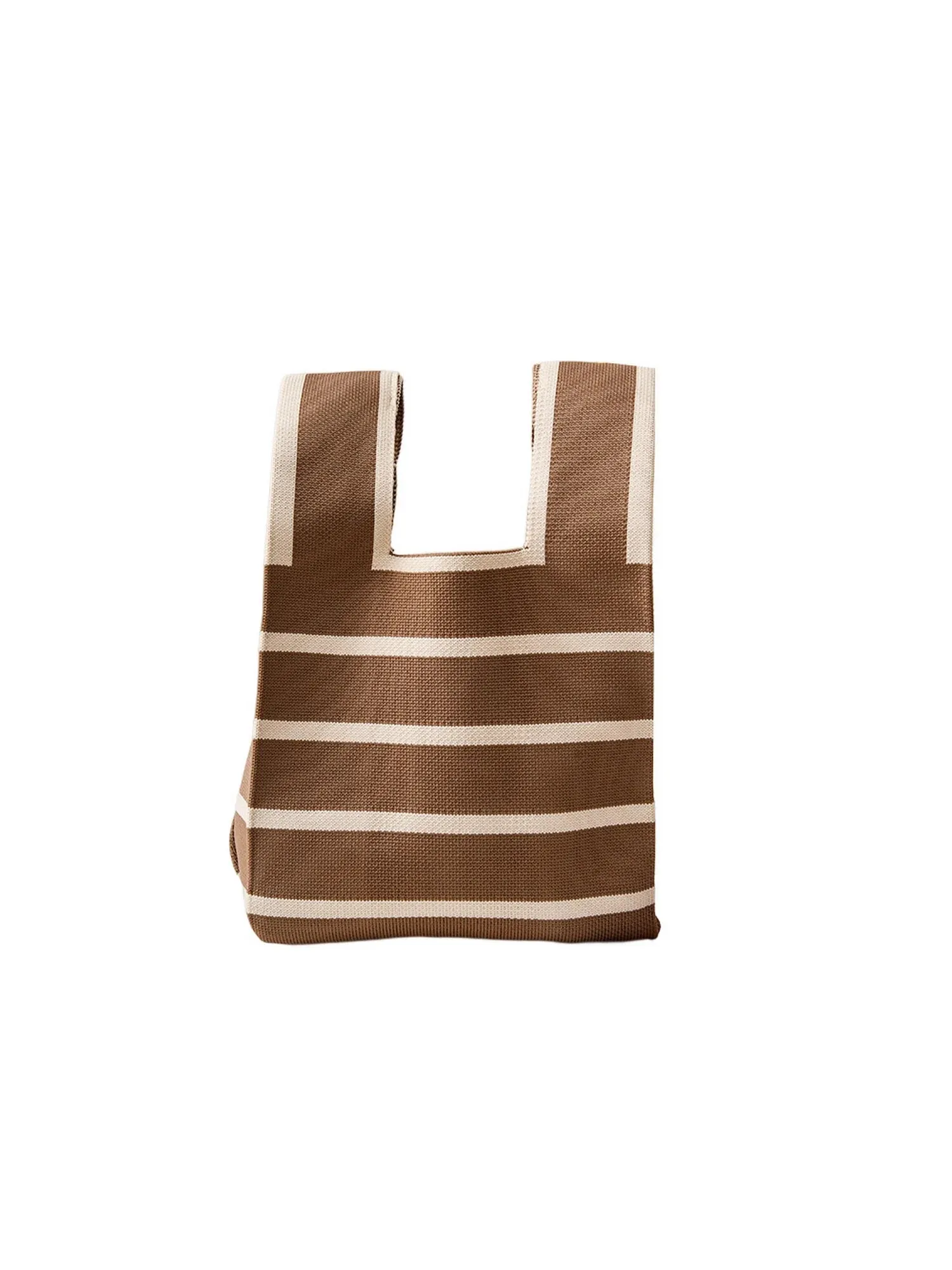 Striped Crochet Mini Wristlet Tote