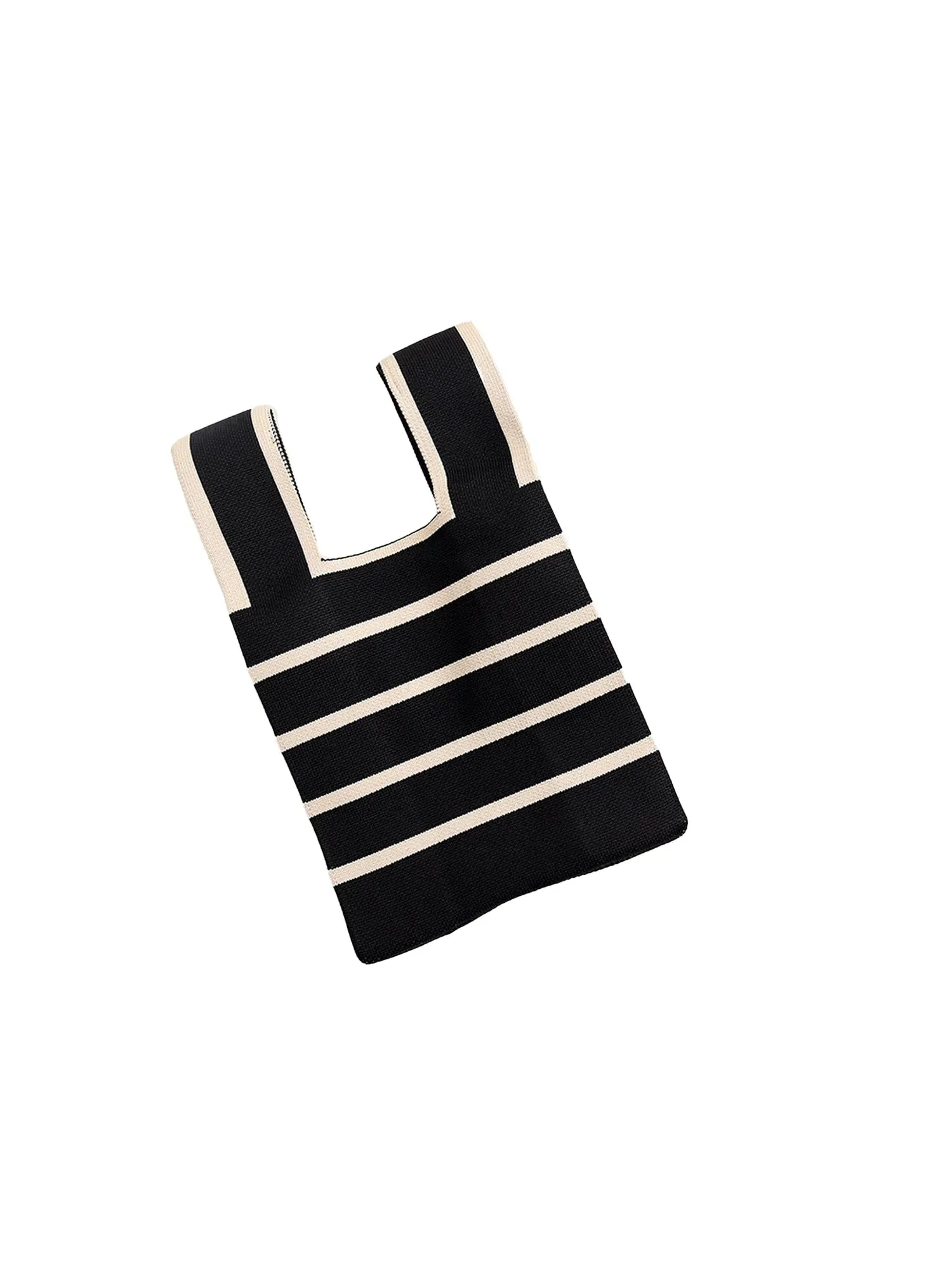 Striped Crochet Mini Wristlet Tote