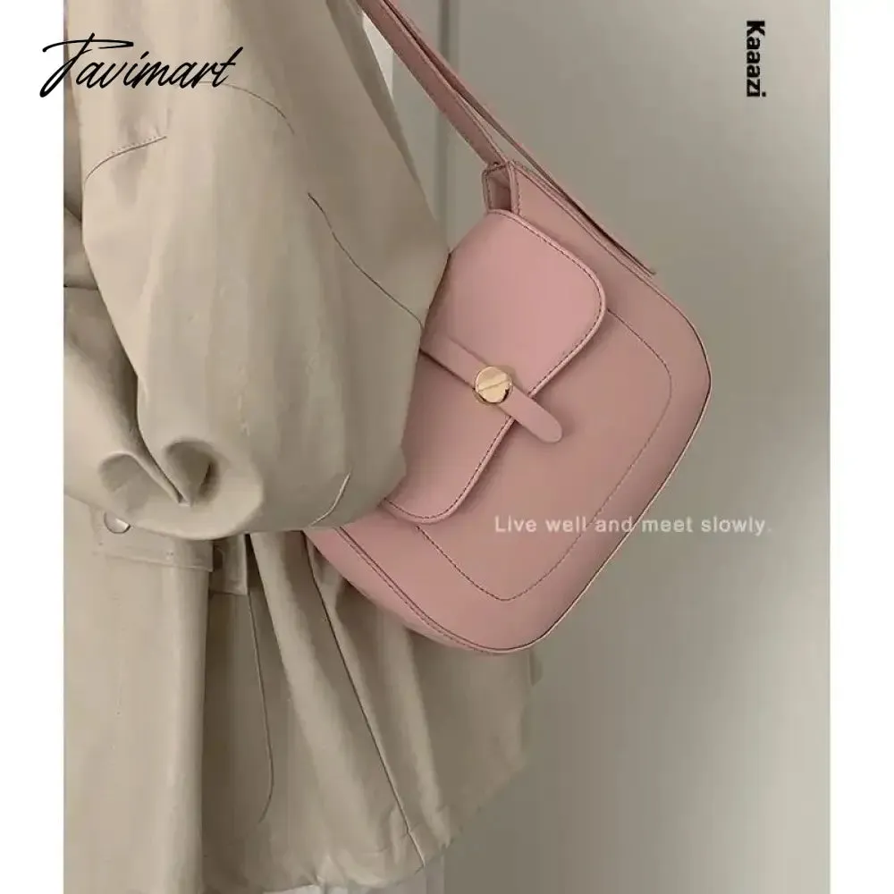 Tavimart New Underarm Versatile Crossbody Bag Solid Color Stylish Shoulder Bags Luxury Designer  Casual Retro Postman's Handbag