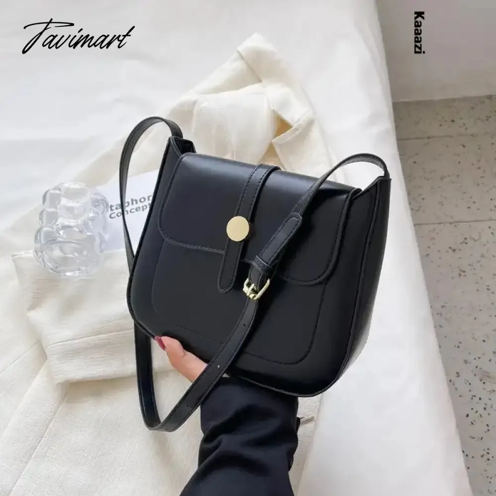 Tavimart New Underarm Versatile Crossbody Bag Solid Color Stylish Shoulder Bags Luxury Designer  Casual Retro Postman's Handbag