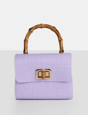 The Breah Lilac Croc Mini Grab Bag