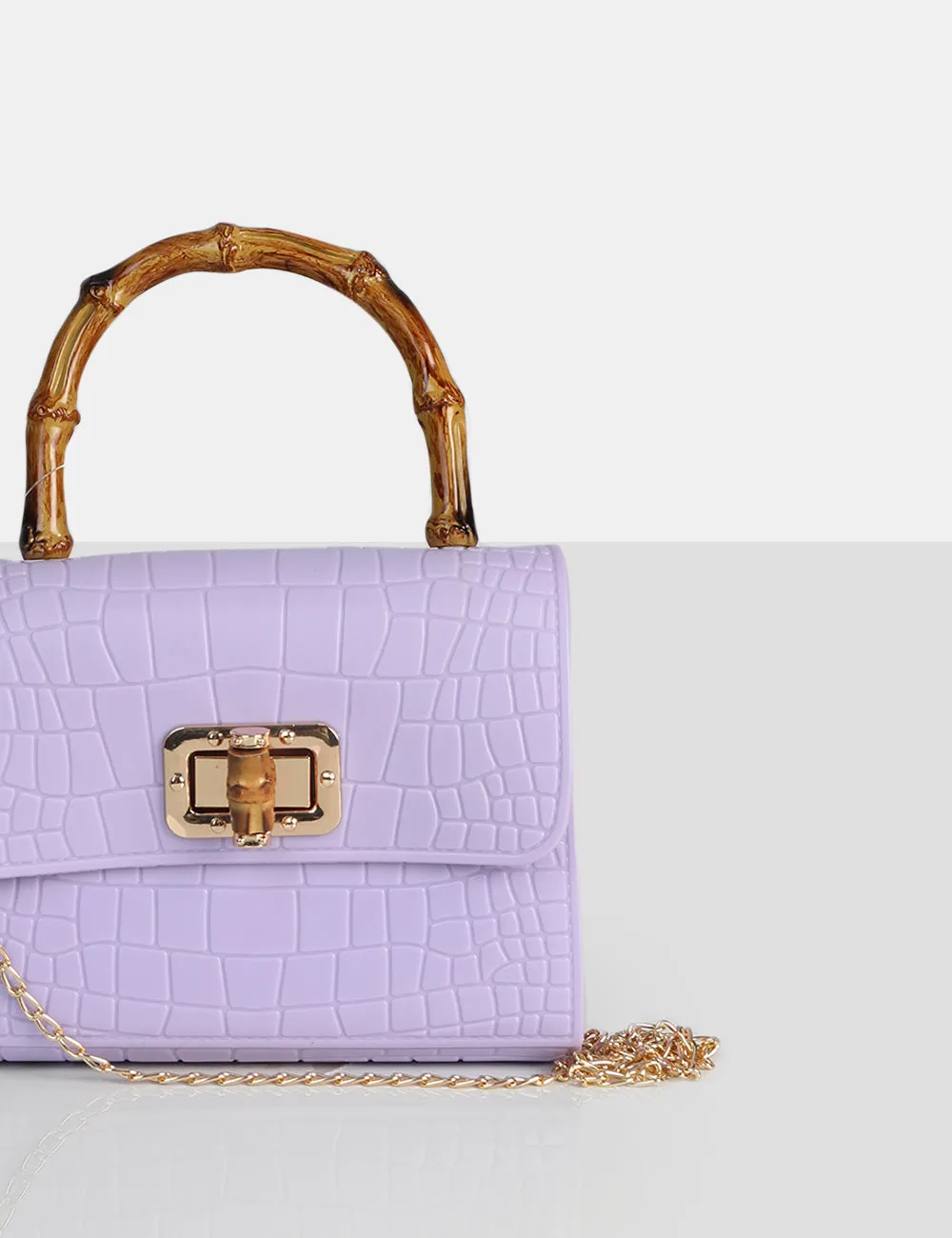 The Breah Lilac Croc Mini Grab Bag