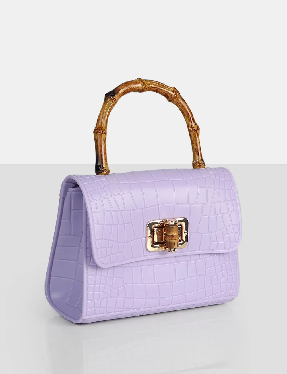 The Breah Lilac Croc Mini Grab Bag