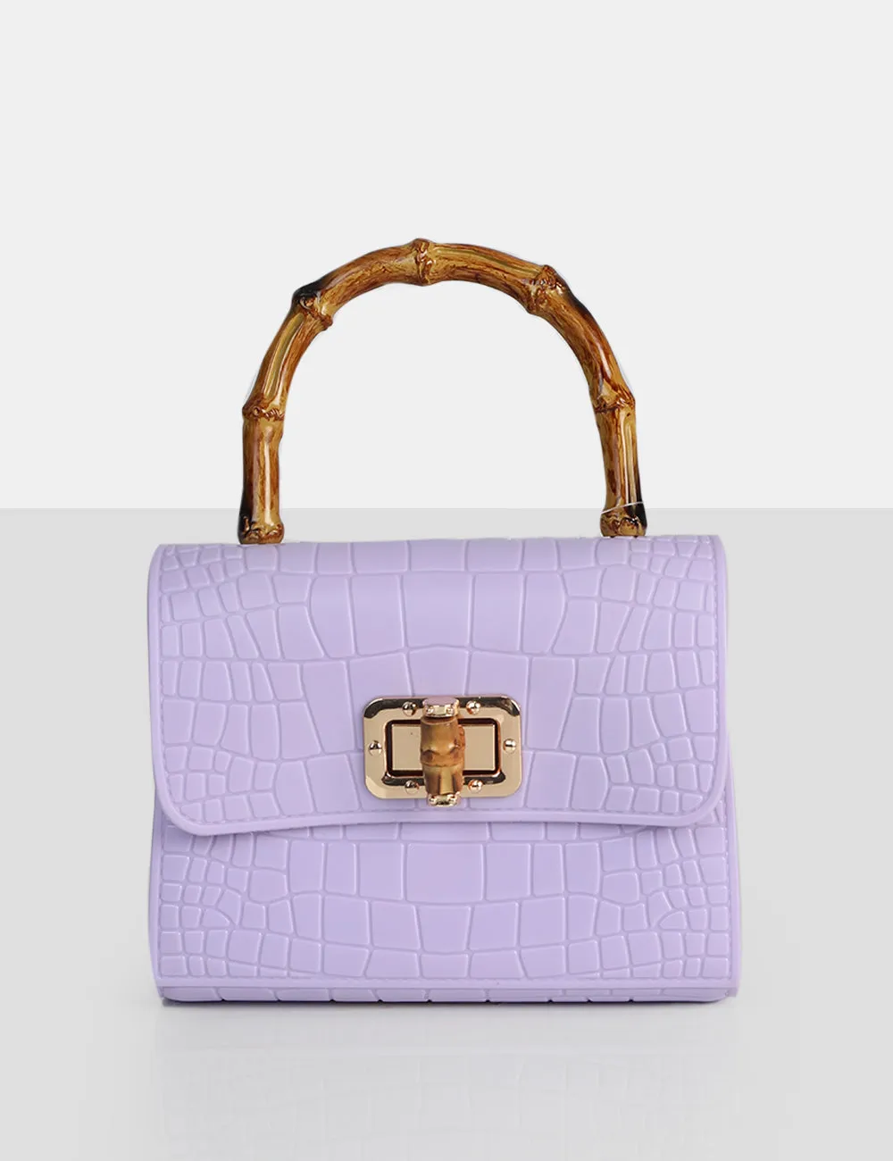 The Breah Lilac Croc Mini Grab Bag
