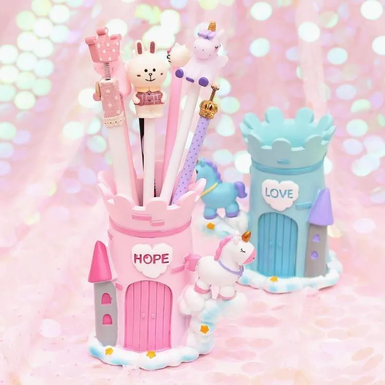 Unicorn Castle Pen Holder