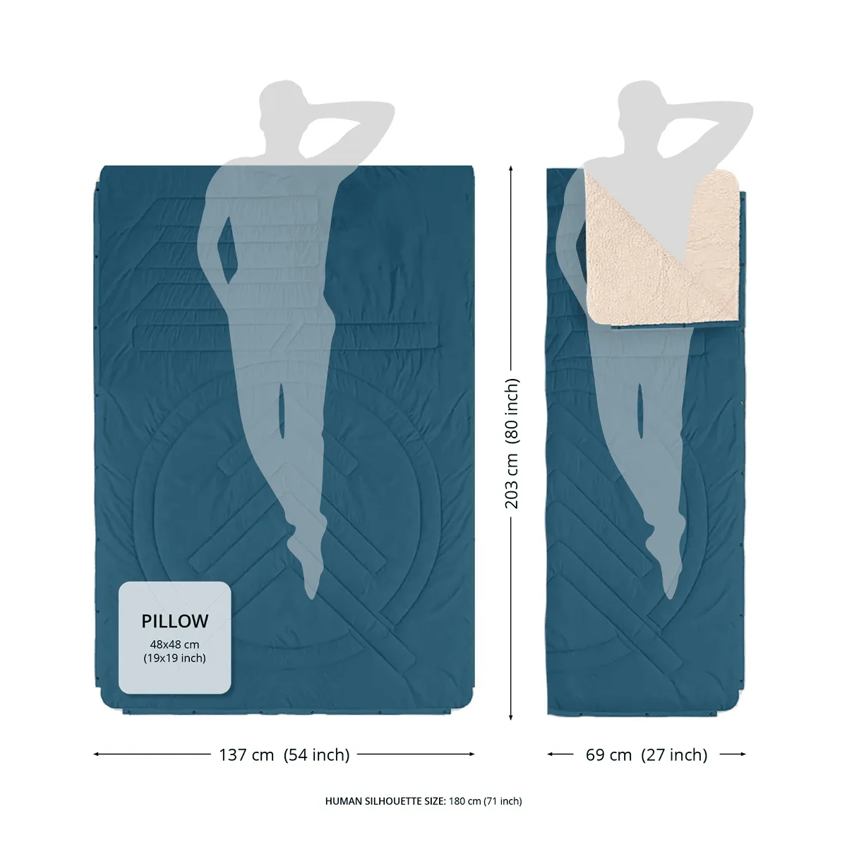 VOITED CloudTouch® Indoor/Outdoor Camping Blanket - Waterfall