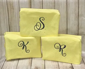 Waffle Weave Cosmetic Bag