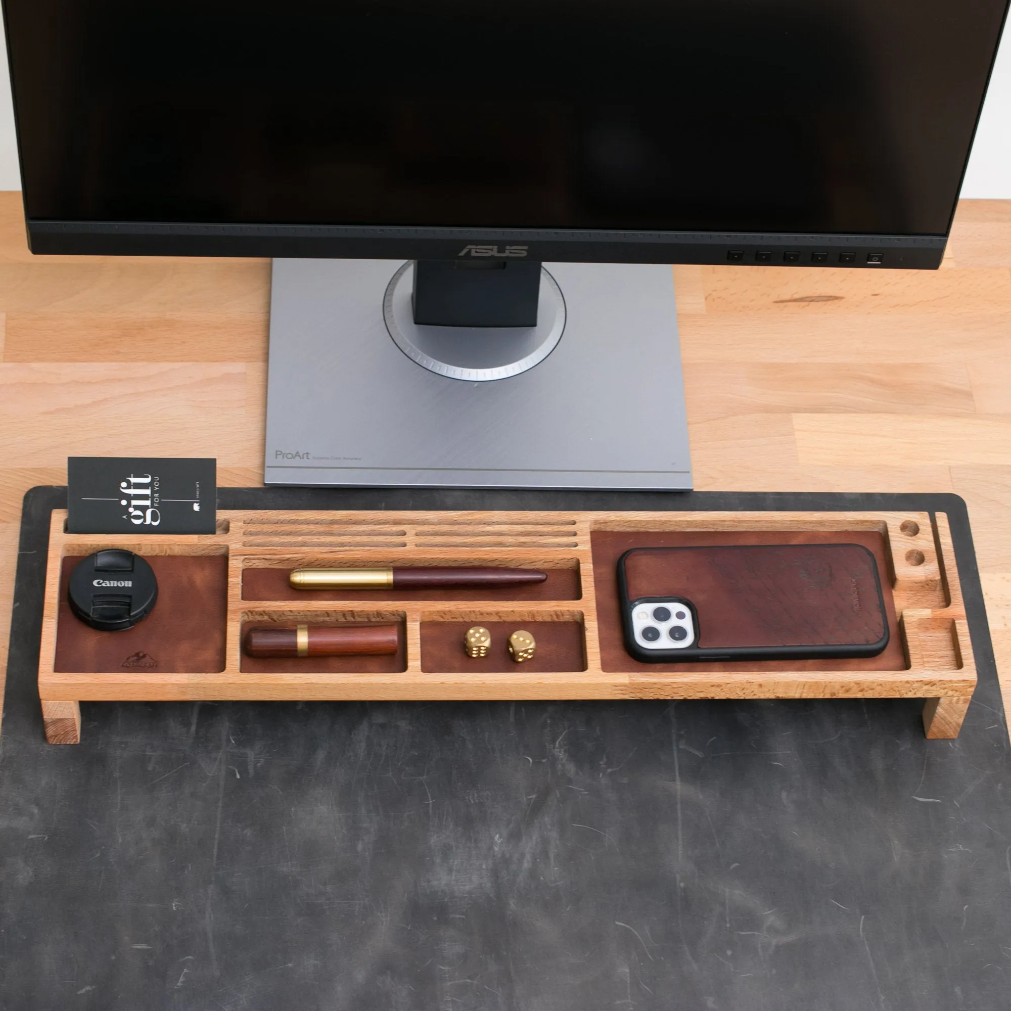 Wood Desk Organizer - Kibira