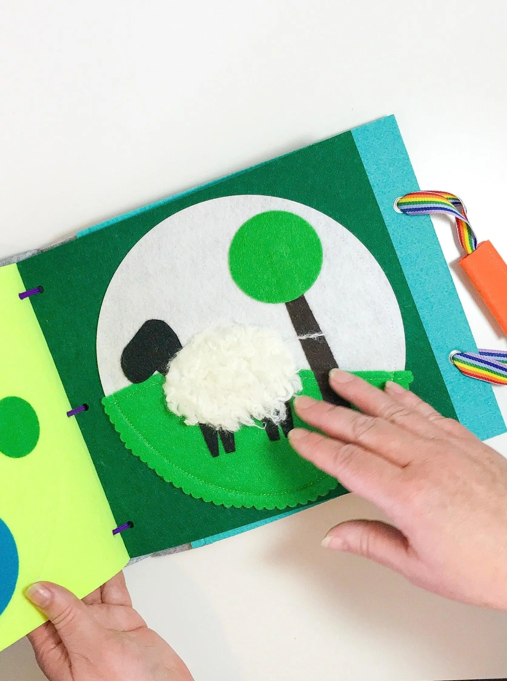 Wooly Sheep Quiet Book Page
