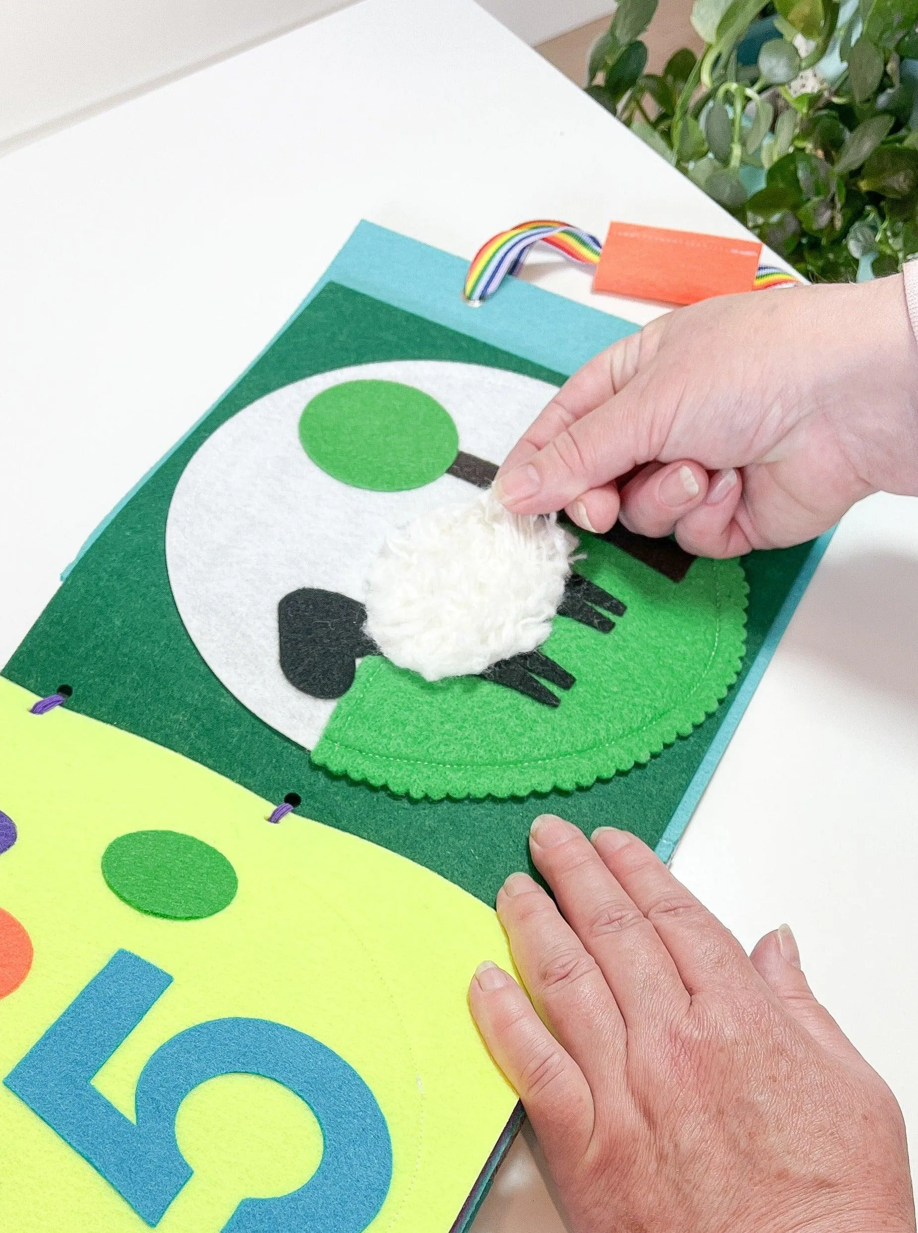 Wooly Sheep Quiet Book Page